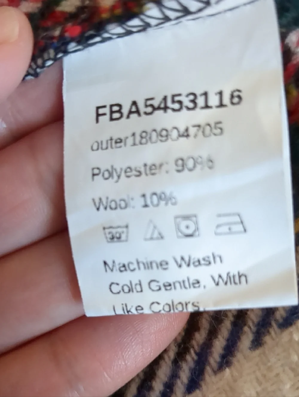 Cream Plaid Button-Front Cape Coat - Picture 3 of 3